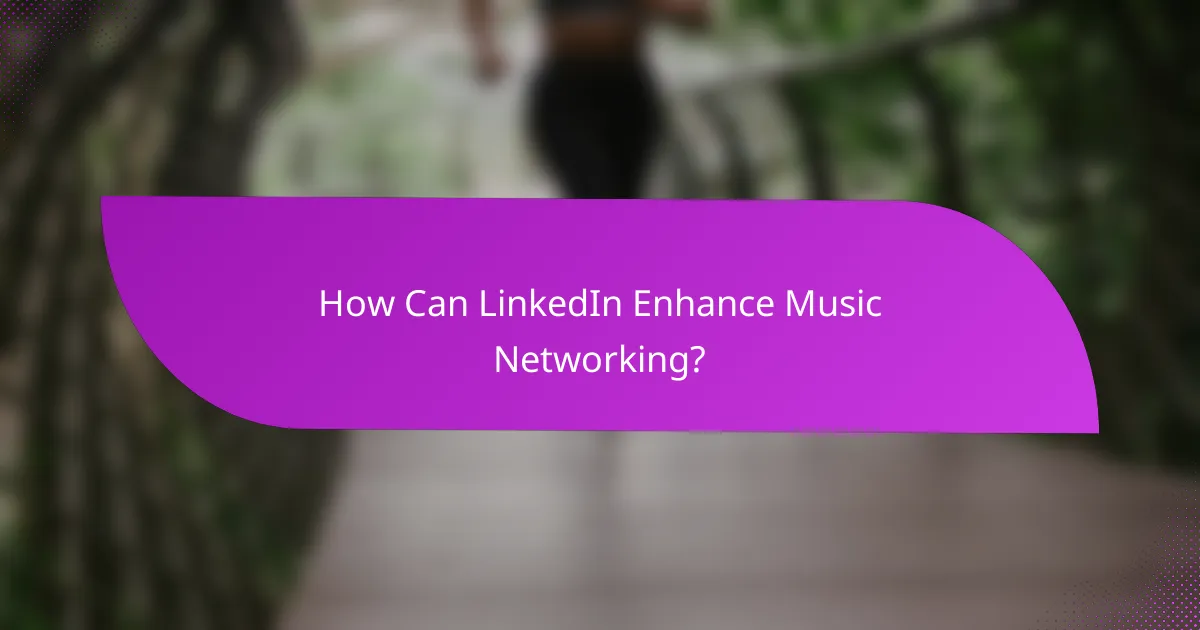 How Can LinkedIn Enhance Music Networking?