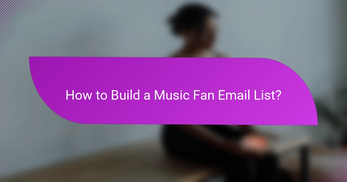 How to Build a Music Fan Email List?