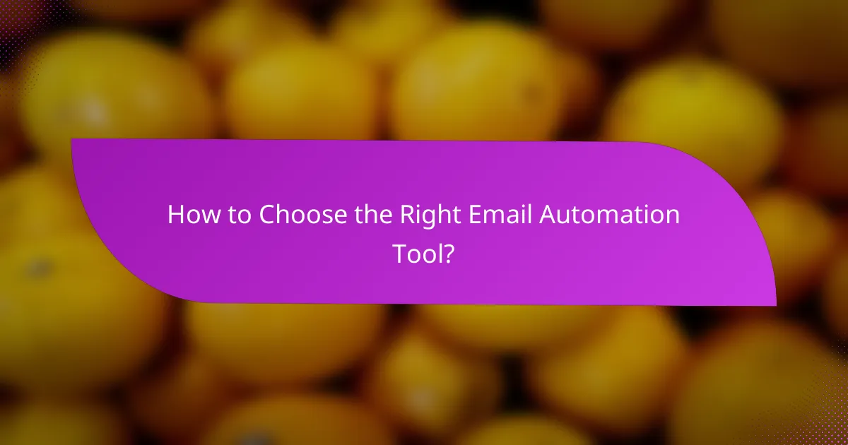 How to Choose the Right Email Automation Tool?