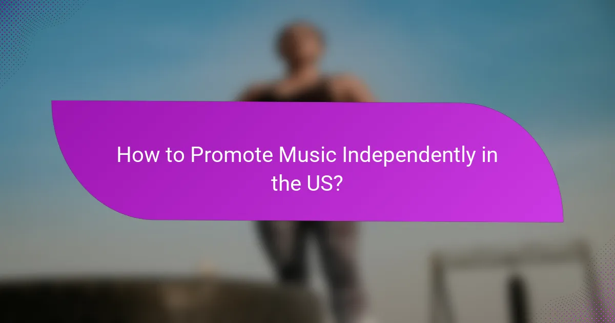 How to Promote Music Independently in the US?