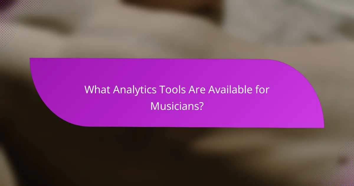 What Analytics Tools Are Available for Musicians?