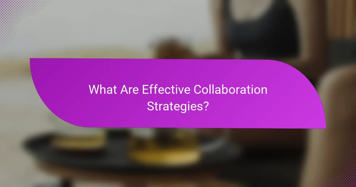 What Are Effective Collaboration Strategies?