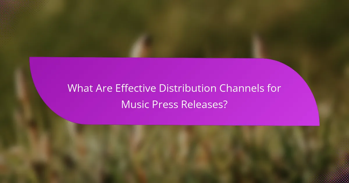 What Are Effective Distribution Channels for Music Press Releases?