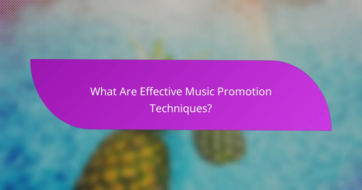 What Are Effective Music Promotion Techniques?