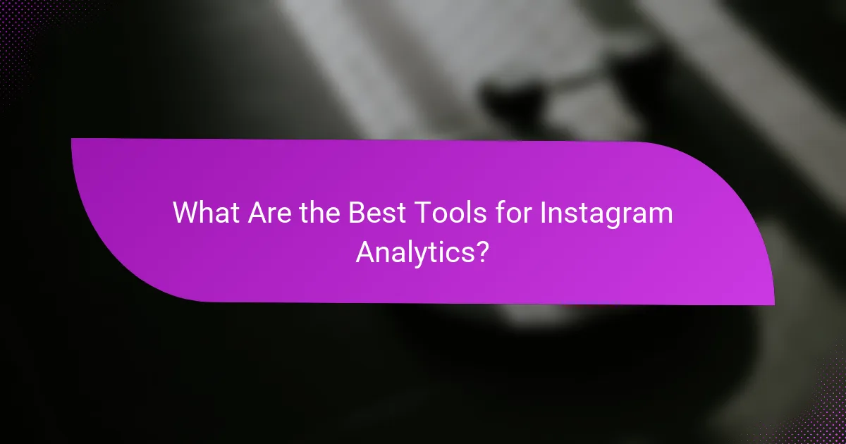What Are the Best Tools for Instagram Analytics?