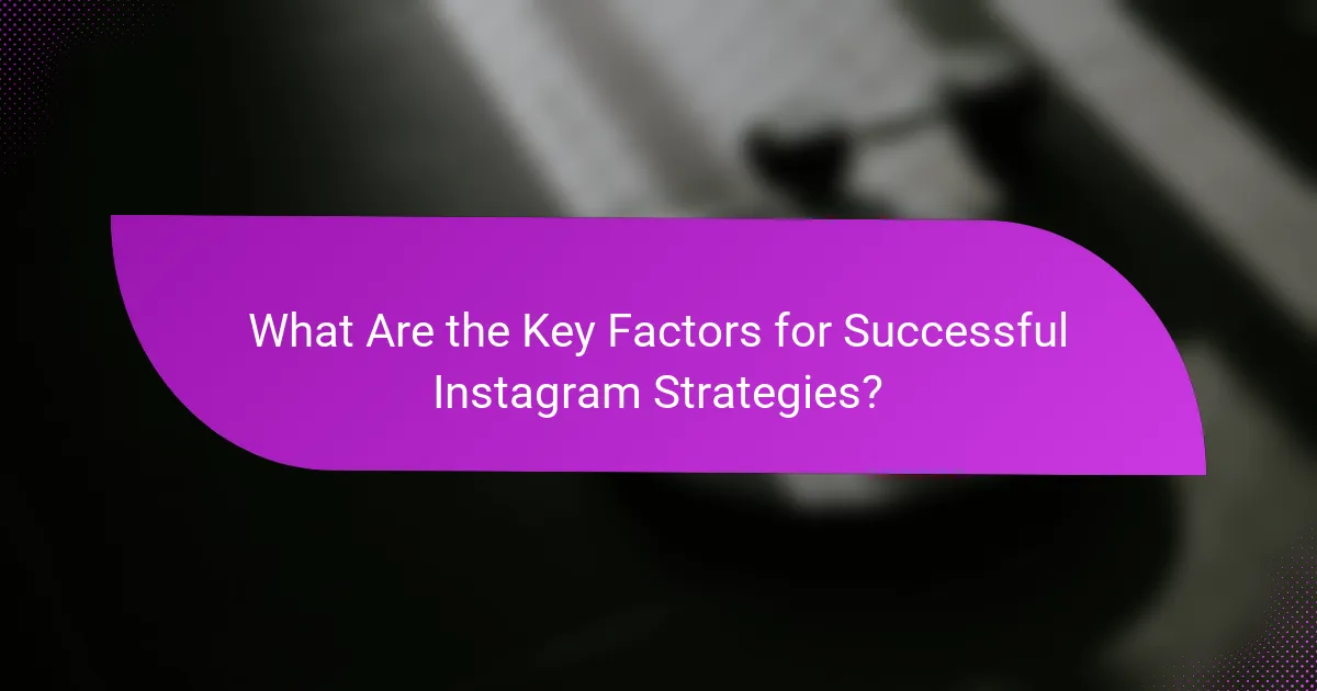 What Are the Key Factors for Successful Instagram Strategies?