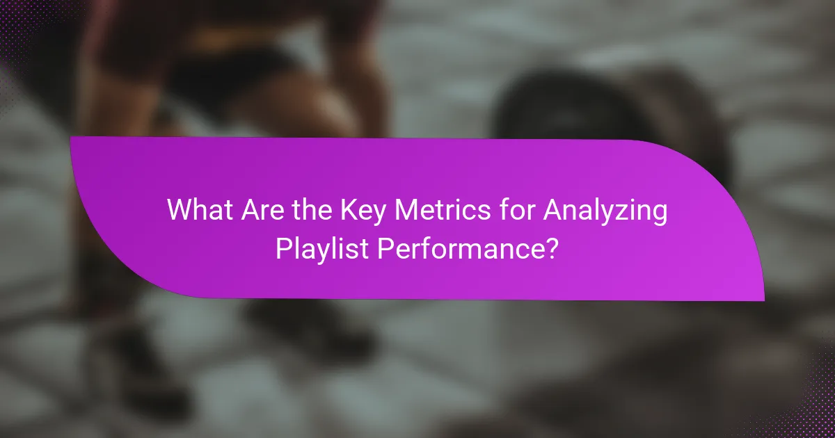 What Are the Key Metrics for Analyzing Playlist Performance?
