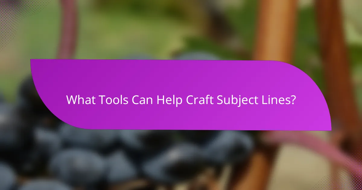 What Tools Can Help Craft Subject Lines?